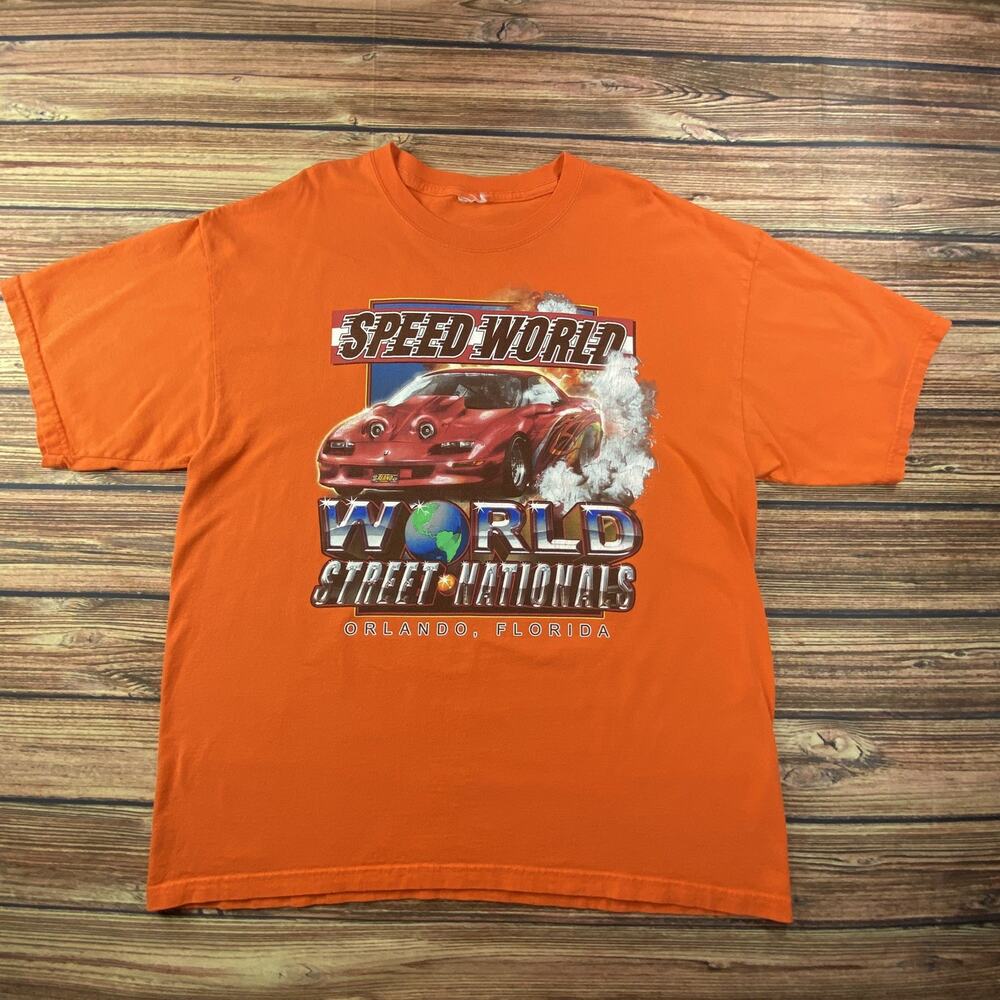 Vintage Speed World Street Nationals Orlando Florida 2006 Orange T Shirt Size XL